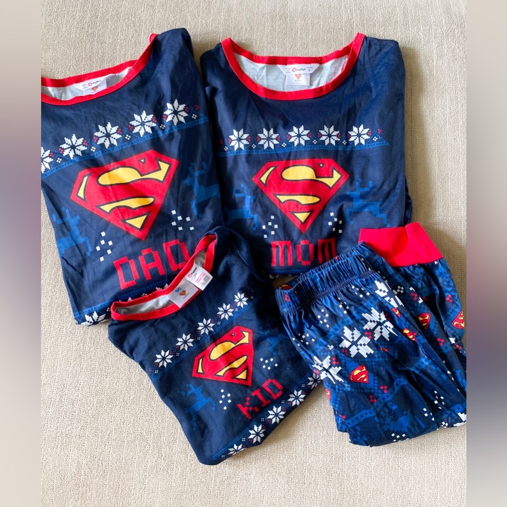 Christmas Superman family matching pajama sets!
